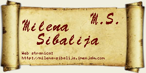 Milena Šibalija vizit kartica
